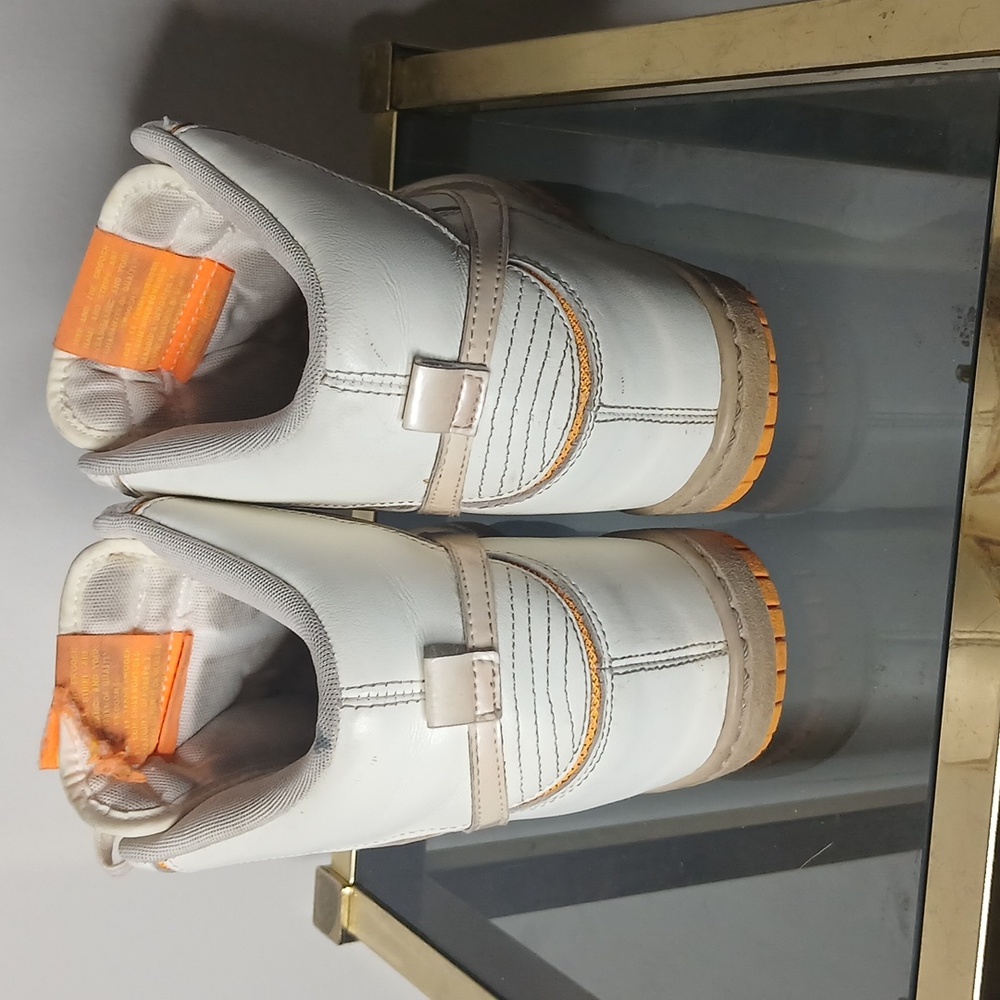 Nike Sky High Hidden Wedge White And Orange Size 8 - Picture 4 of 16